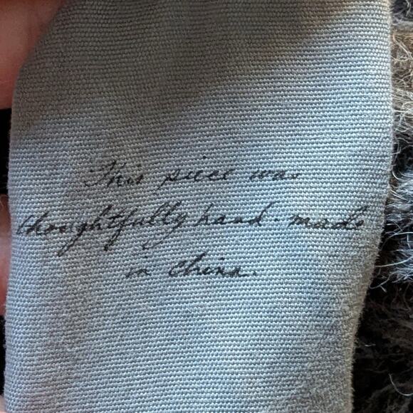 Raquel Allegra Alpaca Open Cardigan Boho Handmade Fringe size 0 - Picture 12 of 15